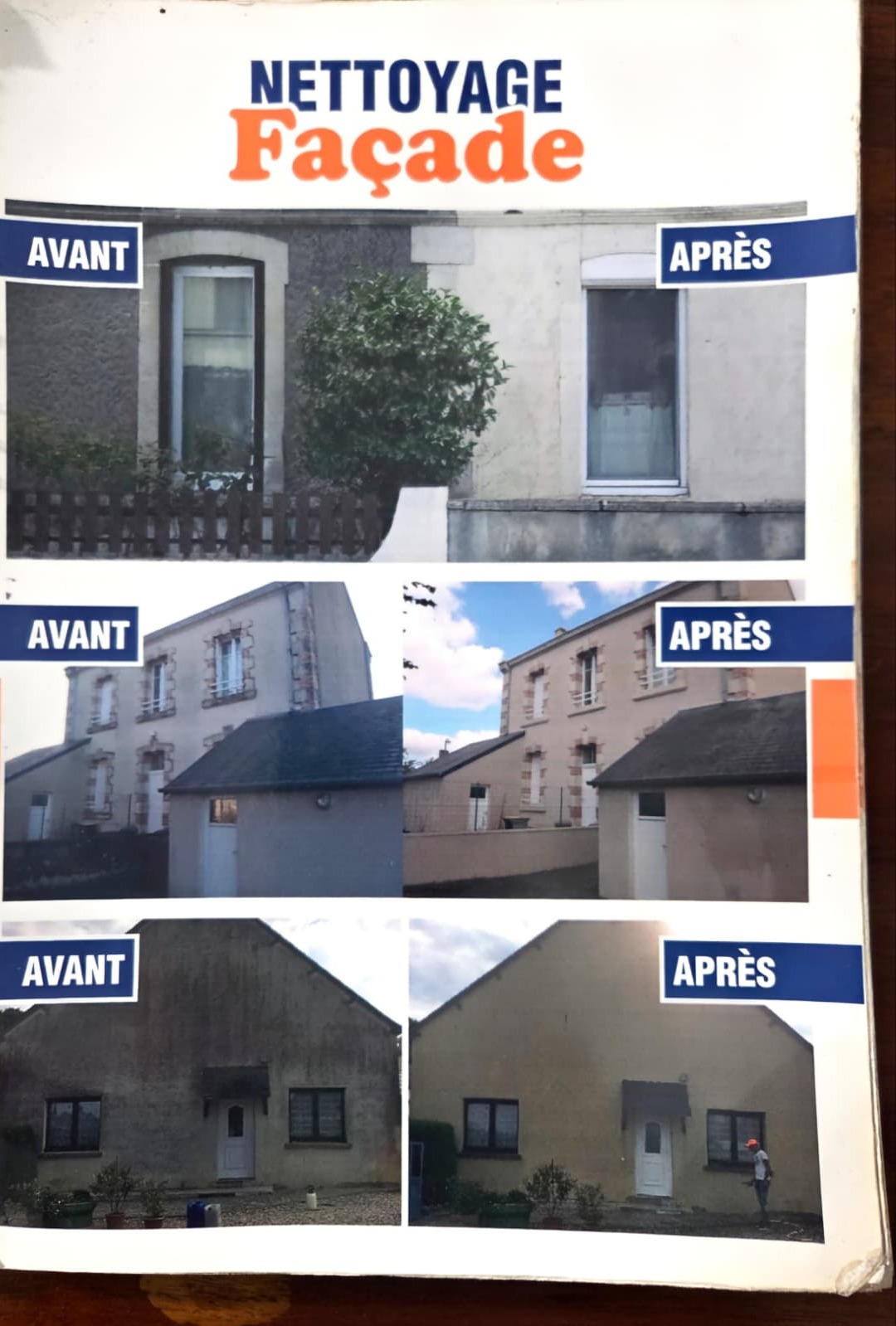 Nettoyage de façade — avant / après