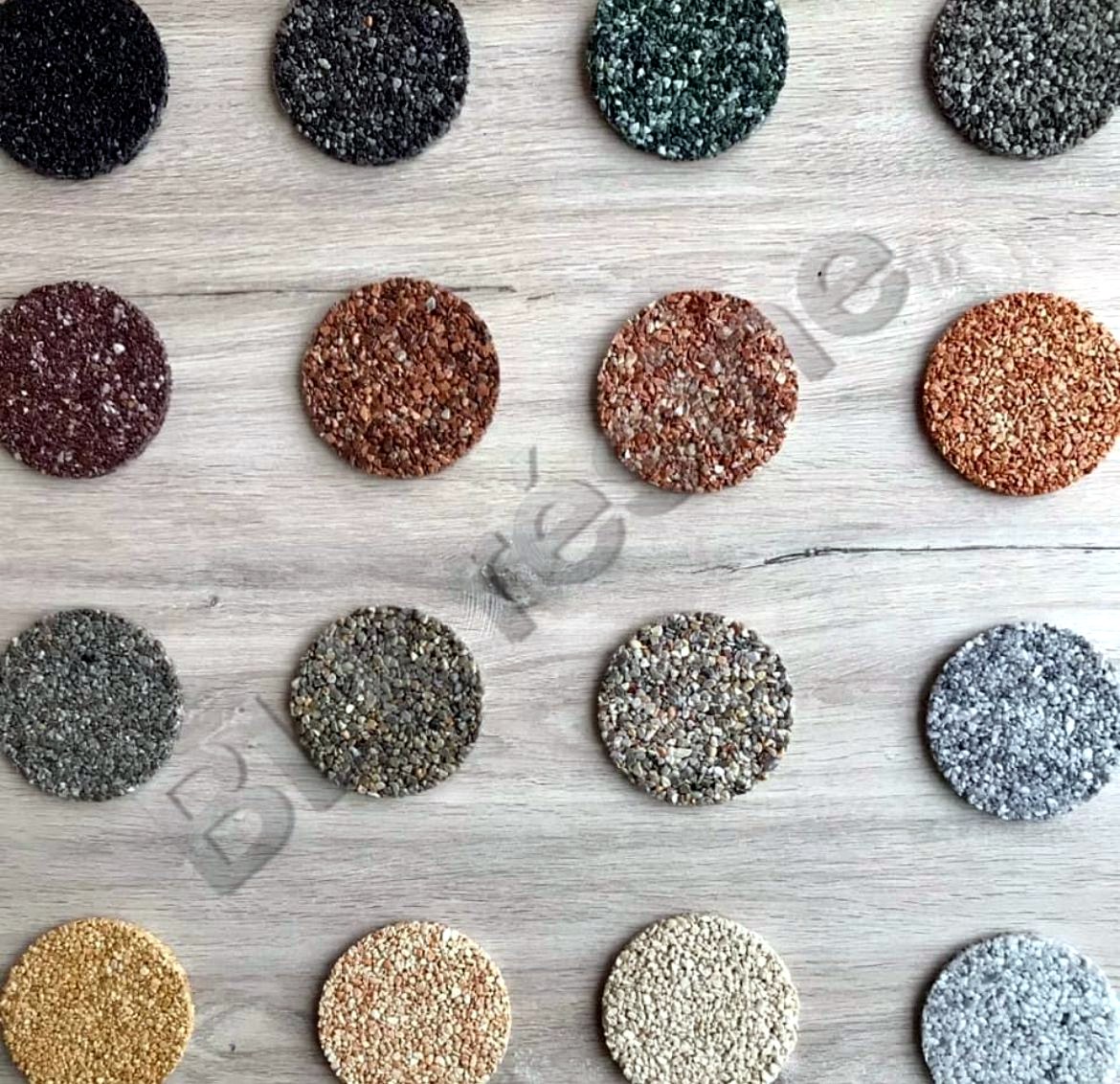Nuancier tapis de pierre — grille d'échantillons de couleurs